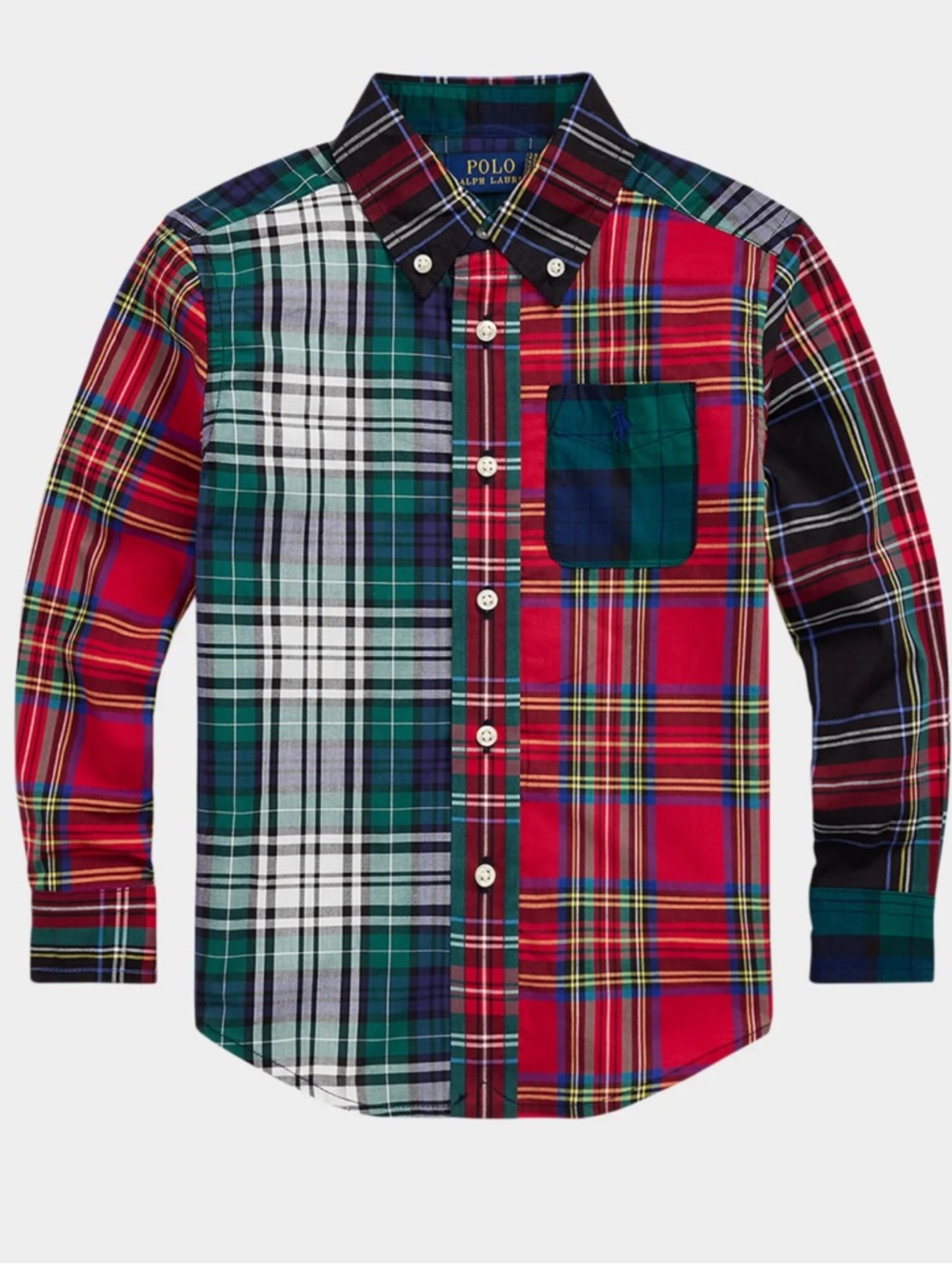 Ralph Lauren Polo Boy's Plaid Poplin Sport Shirt
